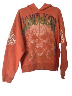 Chosen Oversized Pull Over Graphic Skull Hoodie